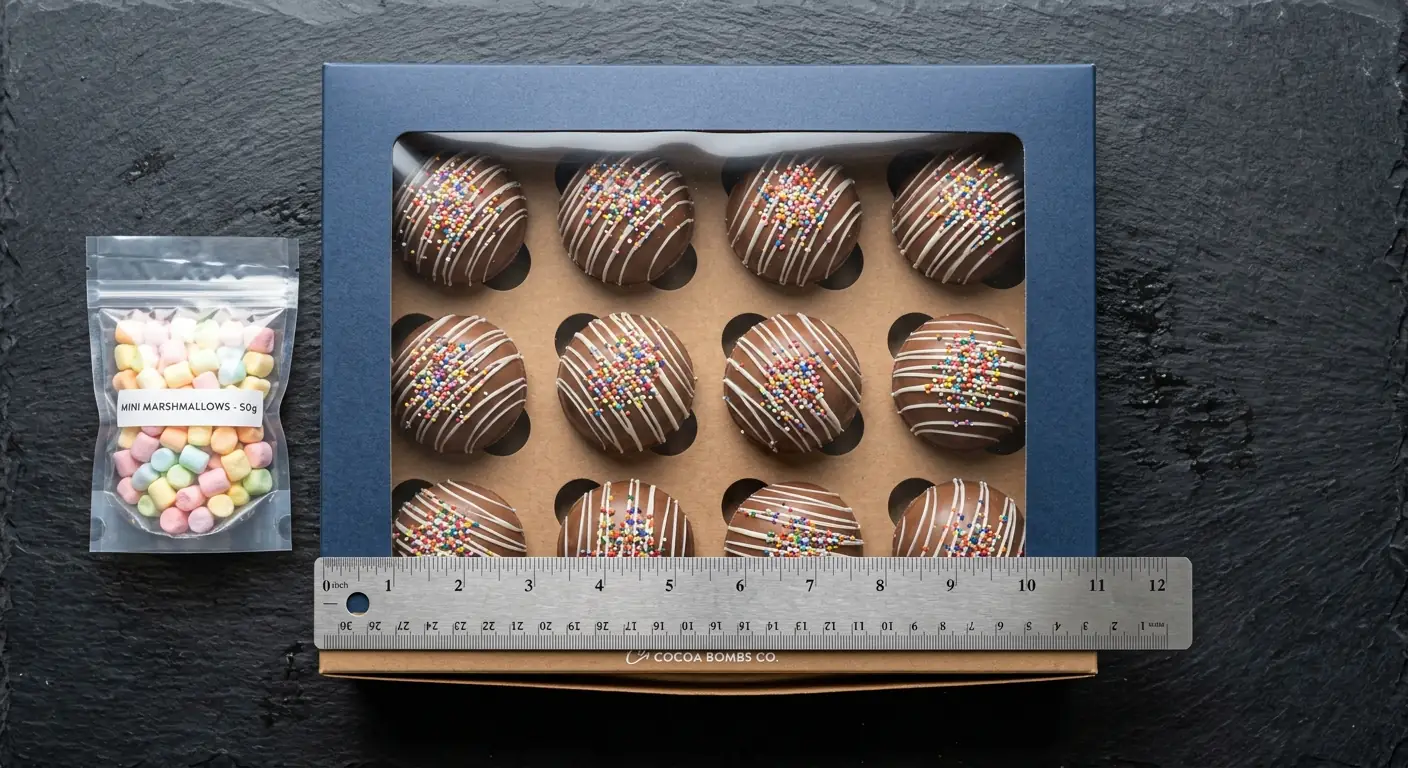 Hot Cocoa Bomb Box Sizes: Dimensions for 1, 2, 4, 6, and 12 Bombs